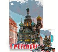 Rompecabezas de 1000 Piezas de San Petersburgo para Adultos, Juguete para estimular la lógica, para Pasar Tiempo en Familia, Regalo de Primera Calidad 38x26cm