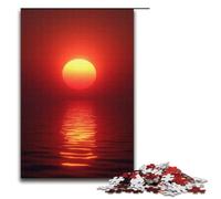 Rompecabezas de 1000 Piezas de Sangre del Sol Poniente Adultos Ideal para Navidad con Papá Noel para Adolescentes a Partir de 14 años 1000 Piezas (38 x 26 cm)