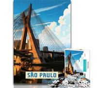 Rompecabezas de 1000 Piezas de Sao Paulo para Adolescentes, Regalo Educativo, Juguete de desafío, decoración única para el hogar y Regalos, 38x26cm