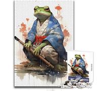 Rompecabezas de 1000 Piezas de Sapo Guerrero, samurái y Rana para Adultos, Juego Interactivo de Habilidad educativa, Gran Idea de Regalo significativa, tamaño 38x26cm