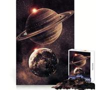 Rompecabezas de 1000 Piezas de Saturno y la Tierra en el Espacio para Adolescentes Mejora la Memoria, relaja la Mente y CREA un Regalo Original (38x52cm)