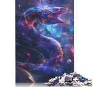 Rompecabezas de 1000 Piezas de Serpiente Cósmica en Nebulosa para Adultos y Adolescentes, Rompecabezas para Adultos, Juegos Educativos para el Hogar, Juguetes de Bricolaje, 38 x 26 cm/1000 Piezas