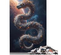 Rompecabezas de 1000 Piezas de Serpiente Cósmica, Rompecabezas creativos Cuadrados para Adultos y Rompecabezas de Madera, Juego desafiante, 1000 Piezas (75 x 50 cm)