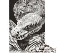 Rompecabezas de 1000 Piezas de Serpiente pitón Vintage, Cuadrado y Creativo, para Adultos, de Madera, Juego Intelectual, 1000 Piezas (75 x 50 cm)