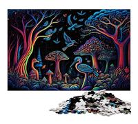 Rompecabezas de 1000 Piezas de Setas mágicas, Rompecabezas de Madera, relajación y desafío, Arte Decorativo Colorido para el hogar, Regalo Ideal para Amigos, 50x75cm/19,68x29,52 Pulgadas