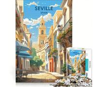 Rompecabezas de 1000 Piezas de Sevilla, Andalucía, España, decoración de Pared de Juguete, desafiante para completar, Que Mejora el Amor Entre Parejas 50x75cm