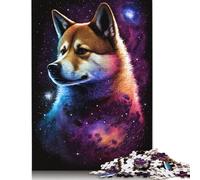 Rompecabezas de 1000 Piezas de Shiba Inu Galaxy para Adultos, Rompecabezas de Papel para Adultos, 1000 Piezas (75 x 50 cm)
