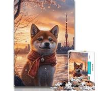 Rompecabezas de 1000 Piezas de Shiba Inu para Adolescentes, Juguete Educativo Intelectual descompresor, Regalo de cumpleaños, 26x38cm