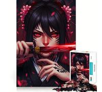 Rompecabezas de 1000 Piezas de Shinobi Anime Geisha para Adultos y Adolescentes Mejora la Memoria Ligero y Relajante Corte preciso Un Regalo Encantador 38x26cm