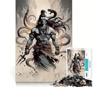 Rompecabezas de 1000 Piezas de Shiva, deidad hindú, para Adultos Mejora la Memoria Alegría Familiar Diseño para armar Elige tu Deseo de Papá Noel 50x75cm