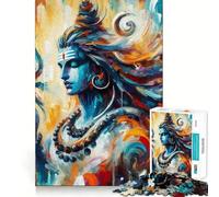 Rompecabezas de 1000 Piezas de Shiva, Dios hindú, para Adultos Juguete Inteligente, Divertido y silencioso Corte preciso 38x52cm