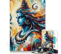 Rompecabezas de 1000 Piezas de Shiva, Dios hindú, para Adultos Recall Upgrade Stress Relief Tight Cut Santa Wish Pick 38x26cm