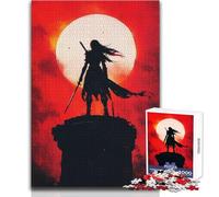 Rompecabezas de 1000 Piezas de Silhouette Warrior para Adolescentes, Divertido y lógico, Actividad educativa, Toque cálido Tamaño 38x52cm