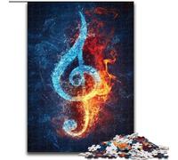 Rompecabezas de 1000 Piezas de símbolos Musicales para Adultos y Adolescentes Un Juego desafiante para Disfrutar en Familia con póster y Hoja de Trivia (tamaño 50x75cm)
