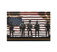 Rompecabezas de 1000 piezas de soldados militares de Yyhwhjde Us Patriotic Memorial Day Picture Educational Intelectual Rompecabezas de madera, rompecabezas divertidos, rompecabezas para aliviar el