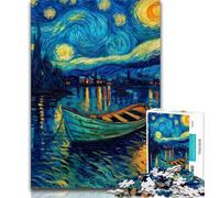 Rompecabezas de 1000 Piezas de Starry Sky Boat para Adolescentes, Ayuda a ejercitar el Cerebro, Juguetes adictivos para Cultivar la Paciencia, Juego de desafío único de 38x26cm