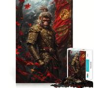 Rompecabezas de 1000 Piezas de Sun Wukong, el Rey Mono, para Adolescentes Juguete para aliviar el estrés Diseño artístico y fácil de Usar 38x52cm