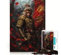 Rompecabezas de 1000 Piezas de Sun Wukong, el Rey Mono, para Adolescentes Rompecabezas de lógica sólida, Juguete Relajante y Divertido Corte de precisión Artículo de Santa Claus 38x26cm
