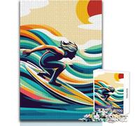 Rompecabezas de 1000 Piezas de Surf WPAP Pop Art, Juguete de Color, Juego Intelectual, Aprendizaje, Regalo Educativo para cumpleaños, tamaño 50x75cm