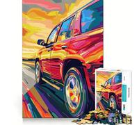 Rompecabezas de 1000 Piezas de SUV Rojo en la Carretera para Adolescentes Mejora la Memoria Estilo Casual y Relajante Bordes precisos Regalo Elegante (50x75cm)
