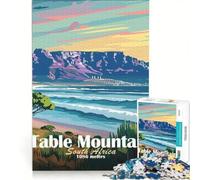 Rompecabezas de 1000 Piezas de Table Mountain Sudáfrica Juego práctico y Divertido para Disfrutar en casa Ideal para Decorar el Escritorio 50x75cm