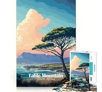 Rompecabezas de 1000 Piezas de Table Mountain, Sudáfrica, para Adultos Juguete de ingenio Diversión en Interiores Arte de Bordes precisos Coleccionable 38x52cm