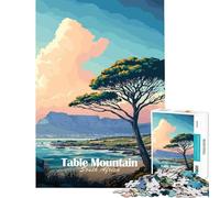 Rompecabezas de 1000 Piezas de Table Mountain Sudáfrica Un Reto para completar Pero Divertido y Original Ideal para Decorar la Pared para niños de 14 años en adelante (38x26cm)