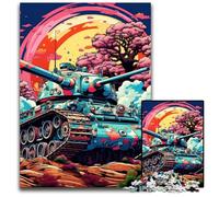 Rompecabezas de 1000 Piezas de Tanque de Arte Colorido, Adultos,un desafiante Rompecabezas para Adolescentes,un Divertido Juego Interactivo para Toda la Familia,50x75cm.