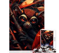 Rompecabezas de 1000 Piezas de Tarsier mi Divertido Amigo Juguetes antiestrés Regalo de cumpleaños Juego Educativo con póster a Juego y Hoja de Trivia tamaño 38x26cm