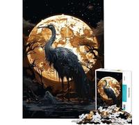 Rompecabezas de 1000 Piezas de Terror Cigüeña Negra Juego Educativo Que desafía la Inteligencia Cerebral Juguetes adictivos Regalos de Amigo Invisible Regalo de cumpleaños (Tamaño 38x52cm)