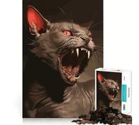 Rompecabezas de 1000 Piezas de Terror Negro,Divertido y preciso,Actividad Cerebral Inteligente,Entretenimiento Relajante,Regalo de cumpleaños 50x75cm