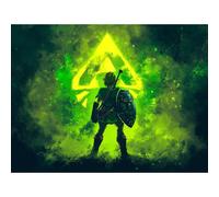 Rompecabezas de 1000 piezas de The Back of The Brave en Zelda para adultos: un rompecabezas desafiante perfecto para noches de juegos.