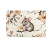 Rompecabezas de 1000 piezas de The Mouse That Steals And Eats The Petals para adultos, rompecabezas de madera para adultos, regalos para decoración del hogar