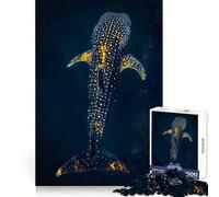 Rompecabezas de 1000 Piezas de tiburón Ballena bajo el Agua para Adolescentes Pensamiento Claro, interacción Suave, Encaje Firme, Bonito Regalo (38x52cm)