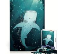 Rompecabezas de 1000 Piezas de tiburón Ballena en el océano para Adultos Ayuda a despejar la Mente, Alivia el estrés y es Divertido Bordes precisos Un Regalo Encantador (38x26cm)