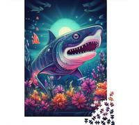 Rompecabezas de 1000 Piezas de Tiburón para Adultos, Rompecabezas de Papel para Adultos, 1000 Piezas (38 x 26 cm)