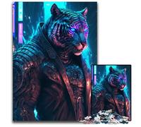 Rompecabezas de 1000 Piezas de Tiger Man, Rompecabezas difícil para Adultos, desafiante Rompecabezas para Adolescentes, diversión Familiar Nocturna de Juegos, 26x38cm (10,23x14,96 Pulgadas)