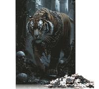 Rompecabezas de 1000 Piezas de Tigre encadenado en ruinas para Adultos Mayores de 14 años. 1000 Piezas (75 x 50 cm).