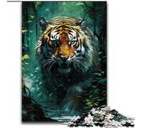 Rompecabezas de 1000 Piezas de Tigre psicodélico para Adultos. Desarrolla la coordinación Ojo-Mano cumpleaños (26x38cm).