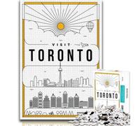Rompecabezas de 1000 Piezas de Toronto, Ontario, para Adultos y Adolescentes Juguete adictivo para la decoración del hogar, 38x26cm
