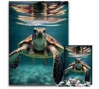 Rompecabezas de 1000 Piezas de Tortuga Marina para Adultos, Adolescentes y Familia. Juego de ingenio para armar, Regalo de 26x38cm/10,23x14,96 Pulgadas.