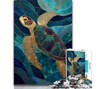 Rompecabezas de 1000 Piezas de Tortugas Marinas para Adultos y Adolescentes, Juego Familiar para aliviar el estrés, desafío difícil, Regalo de Amigo Secreto, 38x26cm