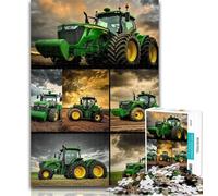 Rompecabezas de 1000 Piezas de Tractor agrícola, Rompecabezas de 1000 Piezas para Adultos y Adolescentes, Entrena tu Cerebro y Tus Manos, Regalo para Amigos y Familiares, 50x75cm