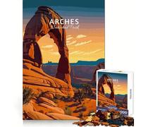 Rompecabezas de 1000 Piezas de Travel to Arches para Adolescentes destreza Mental, diversión Tranquila, Corte Premium, Regalo navideño (50x75cm)
