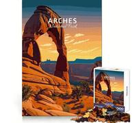 Rompecabezas de 1000 Piezas de Travel to Arches para Adolescentes práctica de lógica, diversión fácil, Bordes limpios, Regalo significativo (38x52cm)