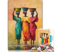Rompecabezas de 1000 Piezas de Tres Mujeres africanas para Adolescentes 1000 Piezas Juguetes educativos interacción Entre Padres e Hijos 50x75cm