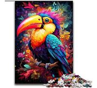 Rompecabezas de 1000 Piezas de tucán Colorido para Adultos, tamaño 26x38cm, Juego Familiar Interactivo, Regalo Ideal para Las Fiestas, Juego de Actividades Familiares.