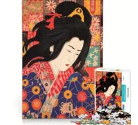 Rompecabezas de 1000 Piezas de un Actor de Kabuki japonés, decoración de Pared, Juego Interesante para Reducir el estrés, Regalo de Juego desafiante 38x52cm