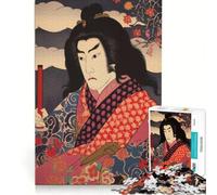 Rompecabezas de 1000 Piezas de un Actor de Kabuki japonés, Juego Educativo, Actividades Divertidas para Hacer en casa, Regalo de cumpleaños 38x52cm