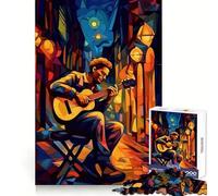Rompecabezas de 1000 Piezas de un Adolescente Guitarrista y músico Callejero Juguete de lógica para Toda la Familia 50x75cm